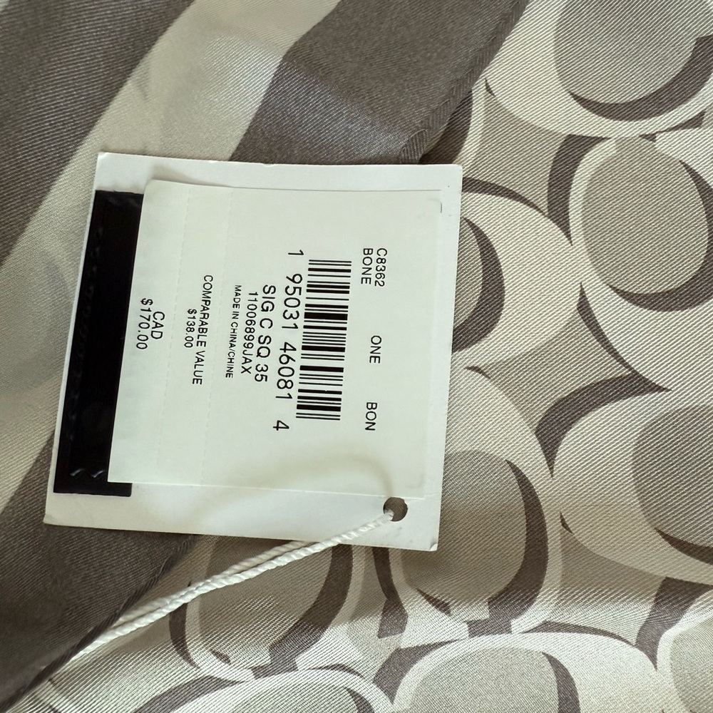 Coach Signature Pattern Scarf - Picture 3 of 3